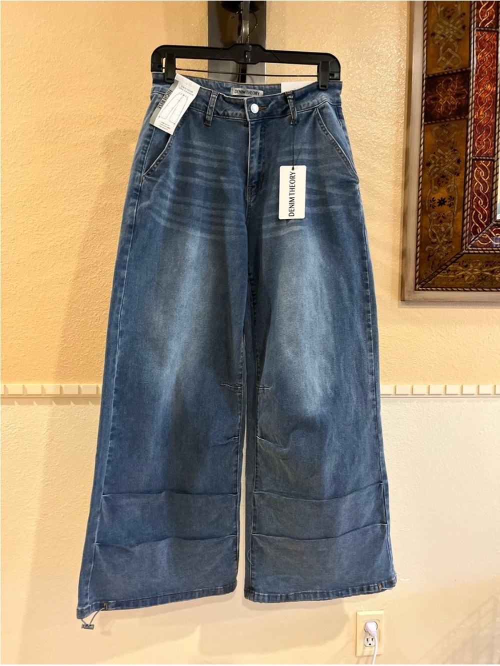 Theory Wide-Leg Jeans in Medium Blue Wash